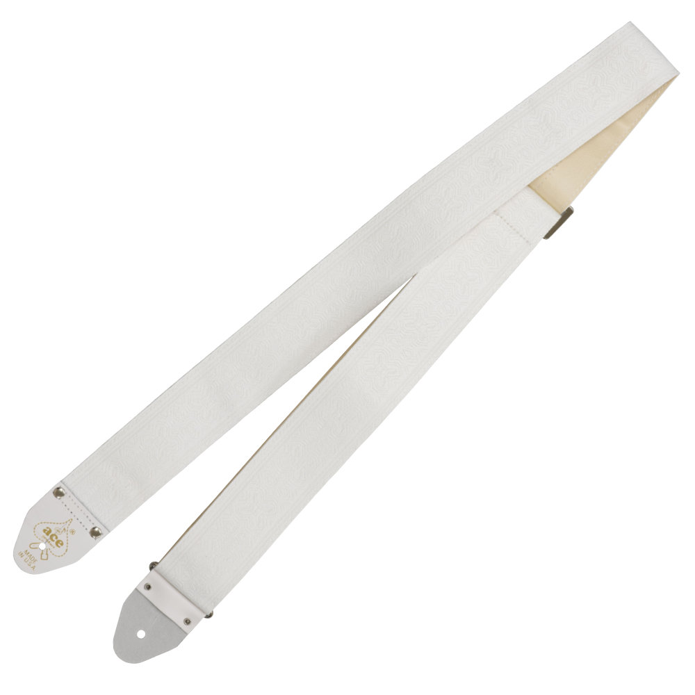 D’Andrea ダンドレア Ace Guitar Straps ACE-14 Greenwich White ギターストラップ