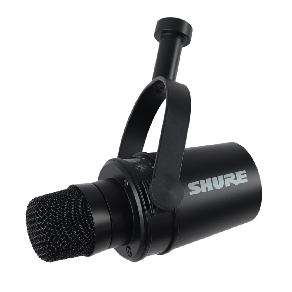 【中古】 SHURE MV7 ブラック ポッドキャスト用ダイナミックマイク グリル部