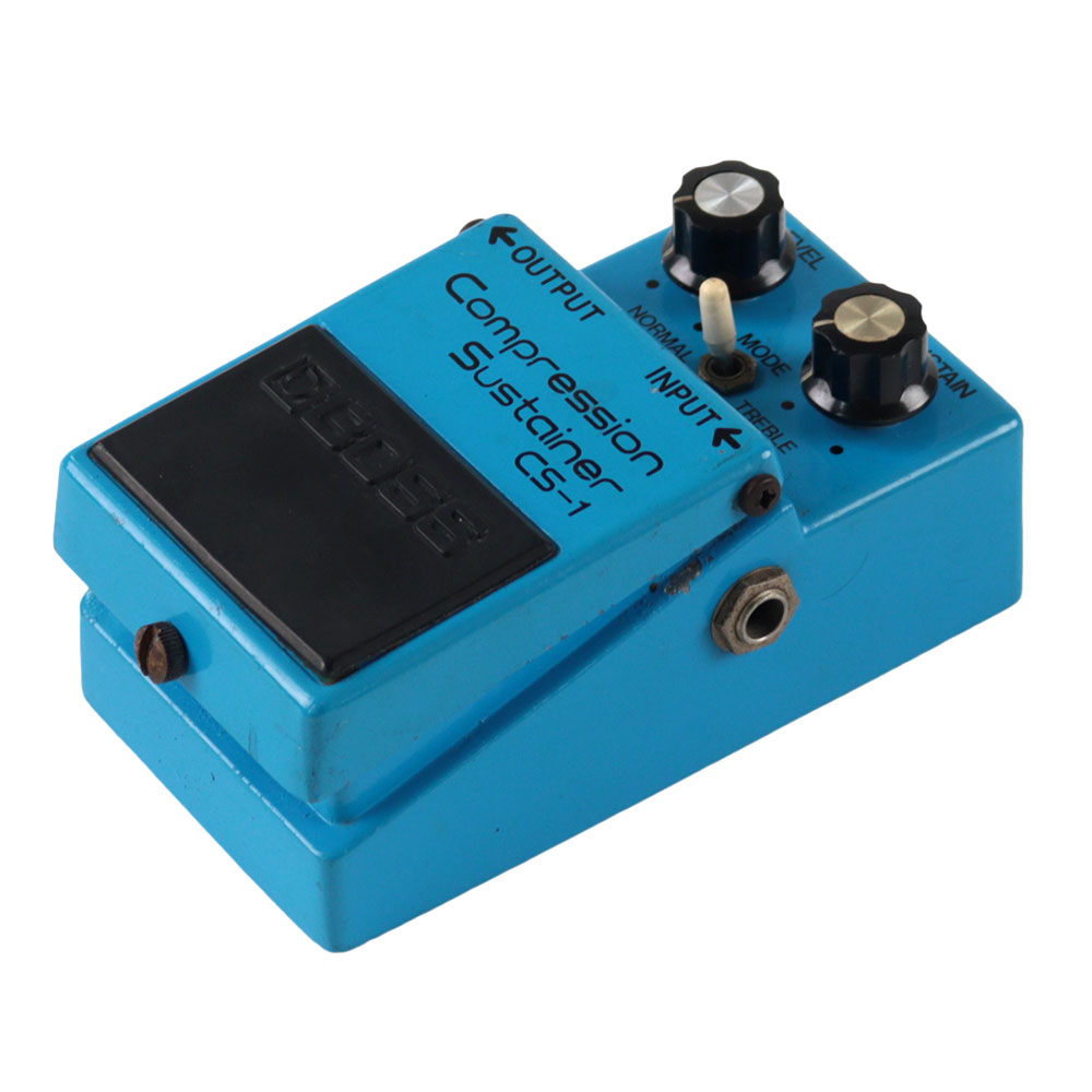 【中古】 コンプレッサー エフェクター BOSS CS-1 Compression Sustainer 銀ネジ LED点滅型 ギターエフェクター 全体