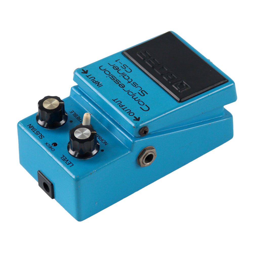 【中古】 コンプレッサー エフェクター BOSS CS-1 Compression Sustainer 銀ネジ LED点滅型 ギターエフェクター 全体