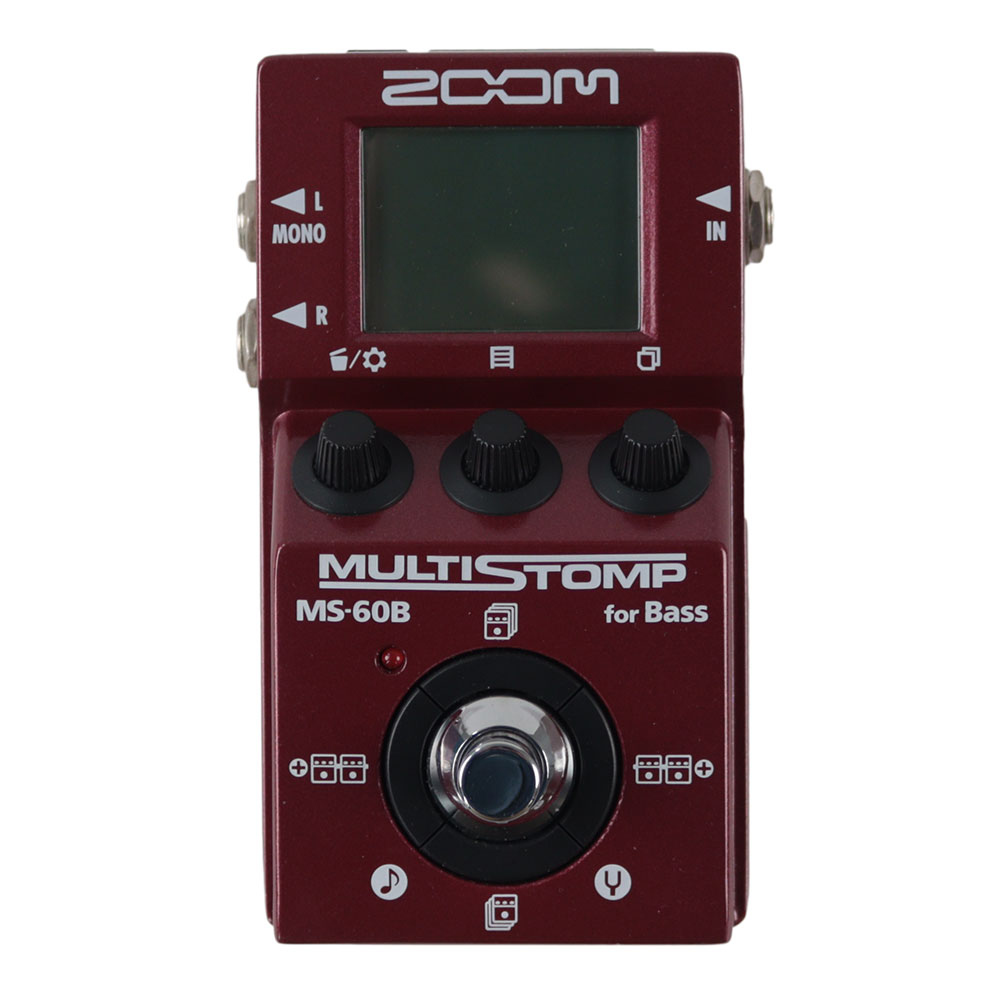 【中古】 ベース用 マルチエフェクター ZOOM MultiStomp MS-60B ズーム ベースエフェクター 正面