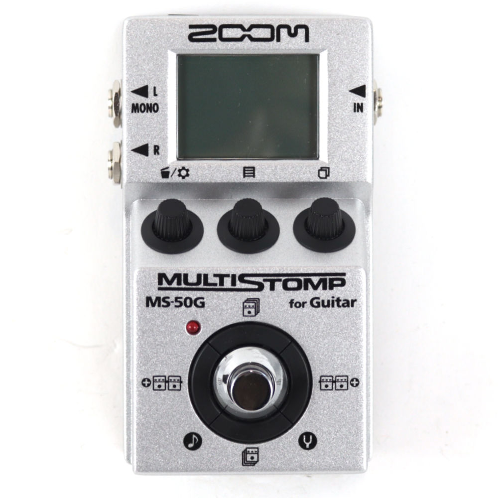 【中古】 マルチエフェクター ZOOM MultiStomp MS-50G ズーム ギターエフェクター 正面