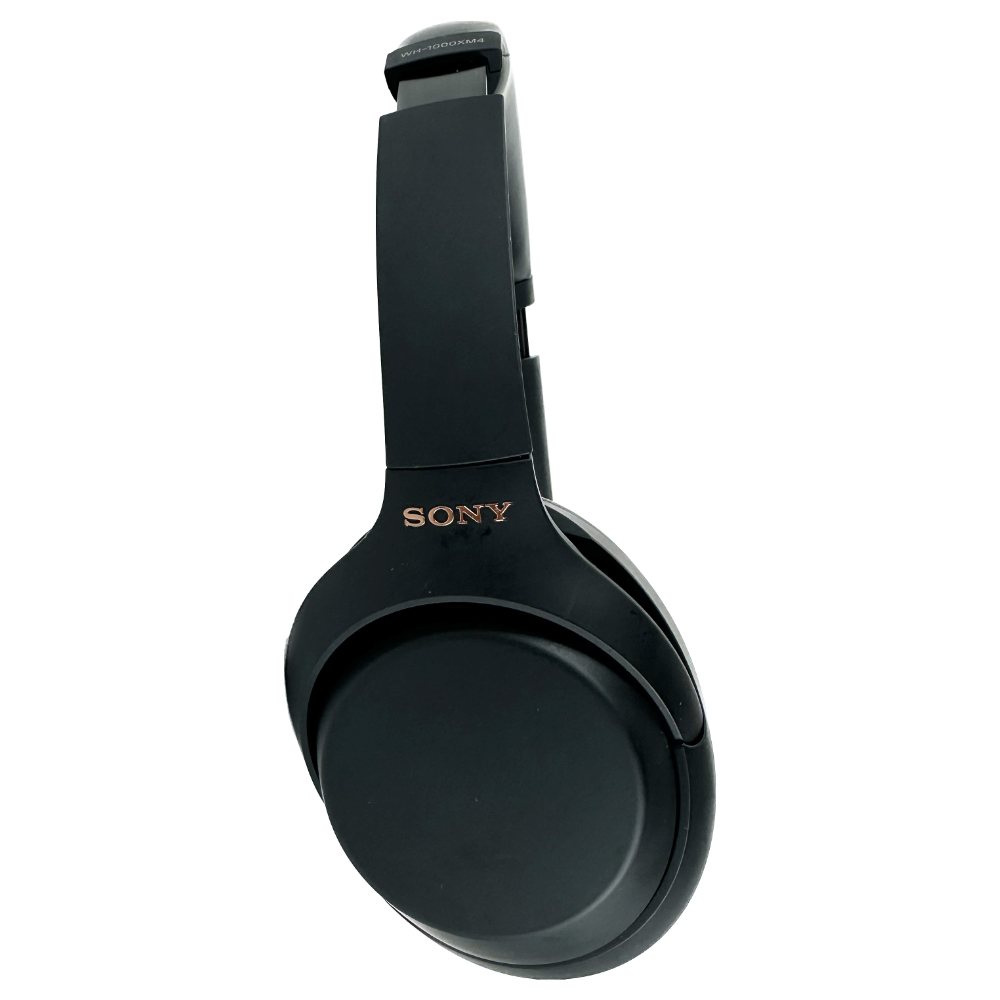 【中古】 ヘッドホン ソニー SONY WH-1000XM4 BK ブラック Bluetooth ワイヤレスノイズキャンセリングステレオヘッドセット 本体画像 横 2