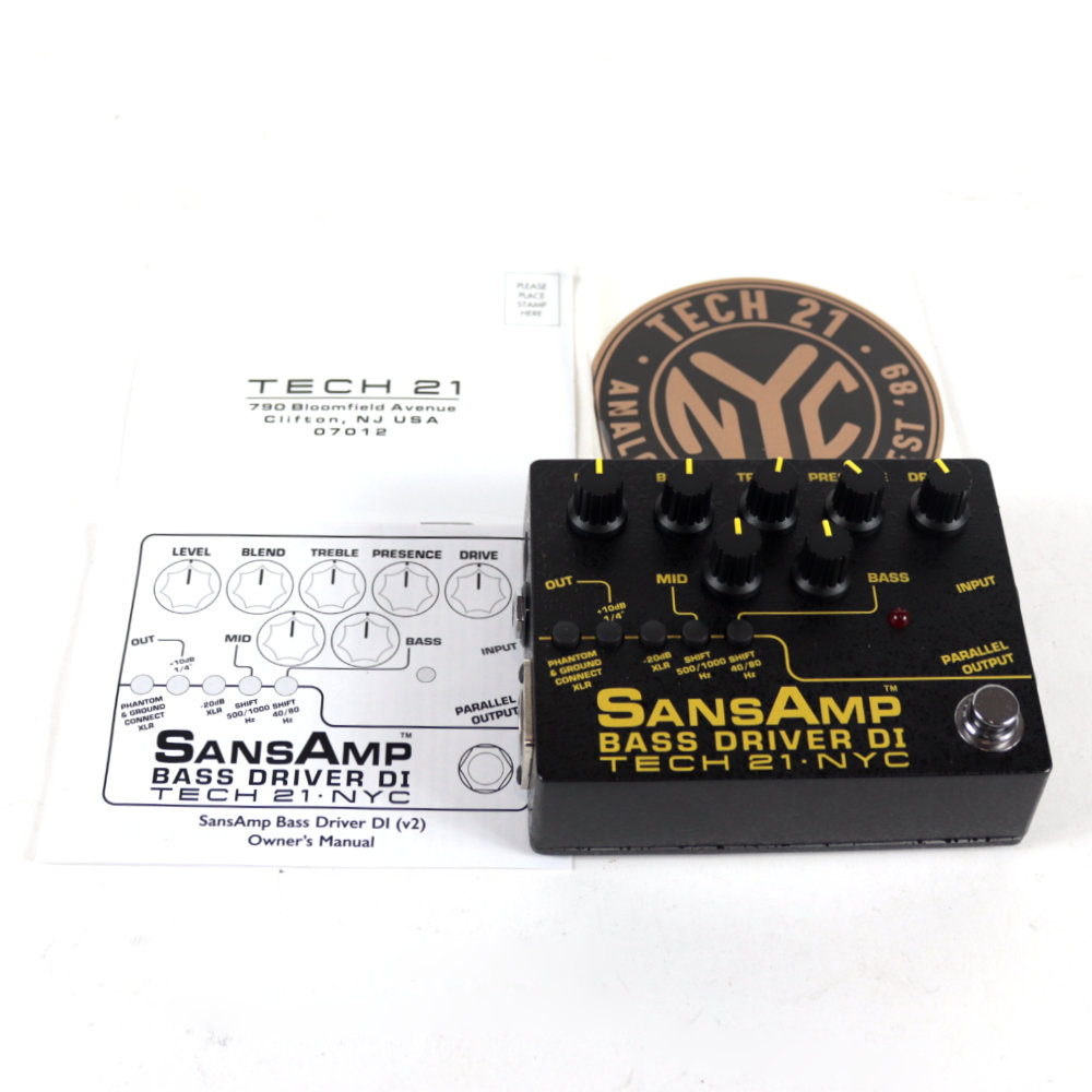 【中古】 TECH21 SansAmp BASS DRIVER DI V2 ベース用DI プリアンプ 本体、付属品