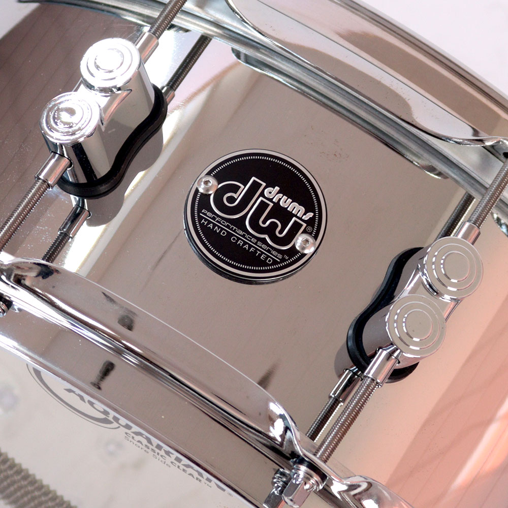 【中古】 DW PERFORMANCE STEEL Snare Drums 14×5.5 スネアドラム エンブレム