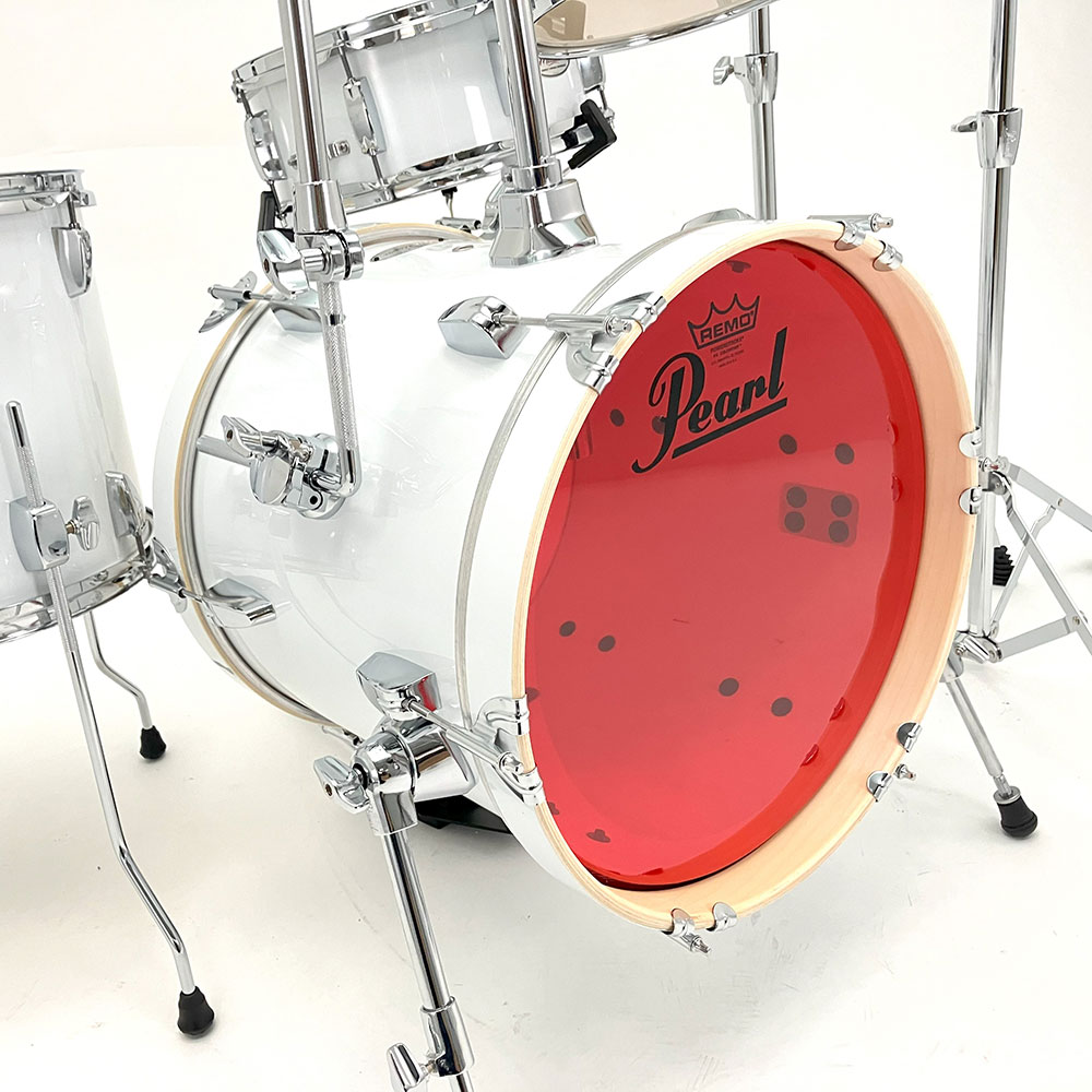 Pearl MIDTOWN MT564/C-D #33RD ドラムシェル＆ハードウェアキット ピュアホワイト/レッド ドラムセット Remo Color Tone ヘッドを採用