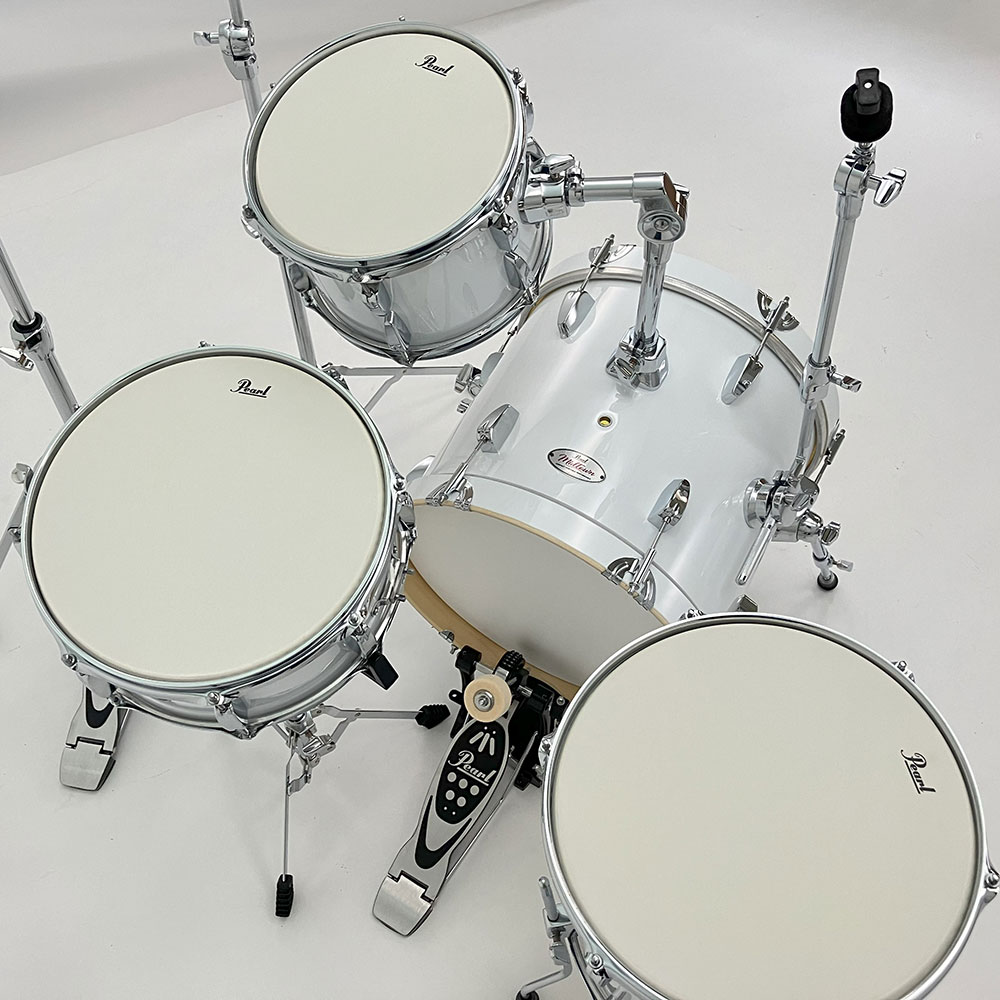 Pearl MIDTOWN MT564/C-D #33RD ドラムシェル＆ハードウェアキット ピュアホワイト/レッド ドラムセット 全体