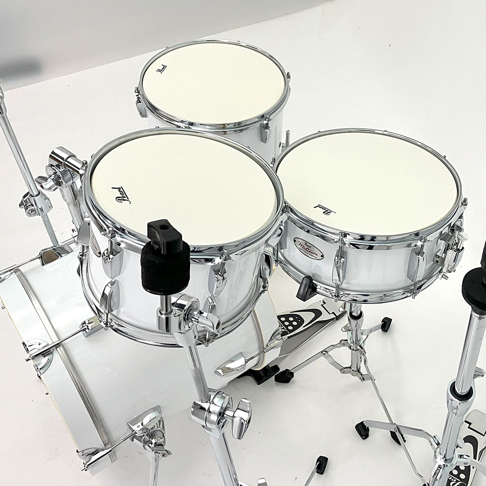 Pearl MIDTOWN MT564/C-D #33RD ドラムシェル＆ハードウェアキット ピュアホワイト/レッド ドラムセット 全体