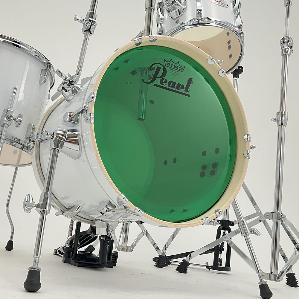 Pearl MIDTOWN MT564/C-D #33GN ドラムシェル＆ハードウェアキット ピュアホワイト/グリーン ドラムセット Remo Color Tone ヘッド採用