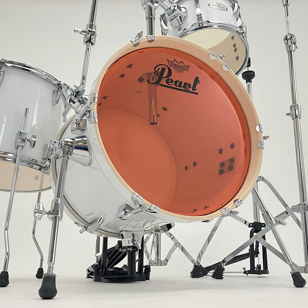 Pearl MIDTOWN MT564/C-D #33OG ドラムシェル＆ハードウェアキット ピュアホワイト/オレンジ ドラムセット Remo Color Tone ヘッド採用