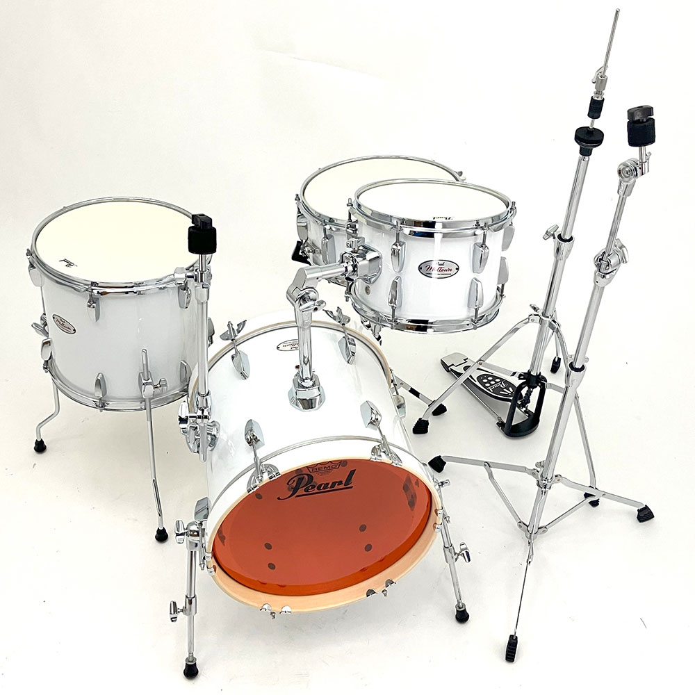 Pearl MIDTOWN MT564/C-D #33OG ドラムシェル＆ハードウェアキット ピュアホワイト/オレンジ ドラムセット 全体