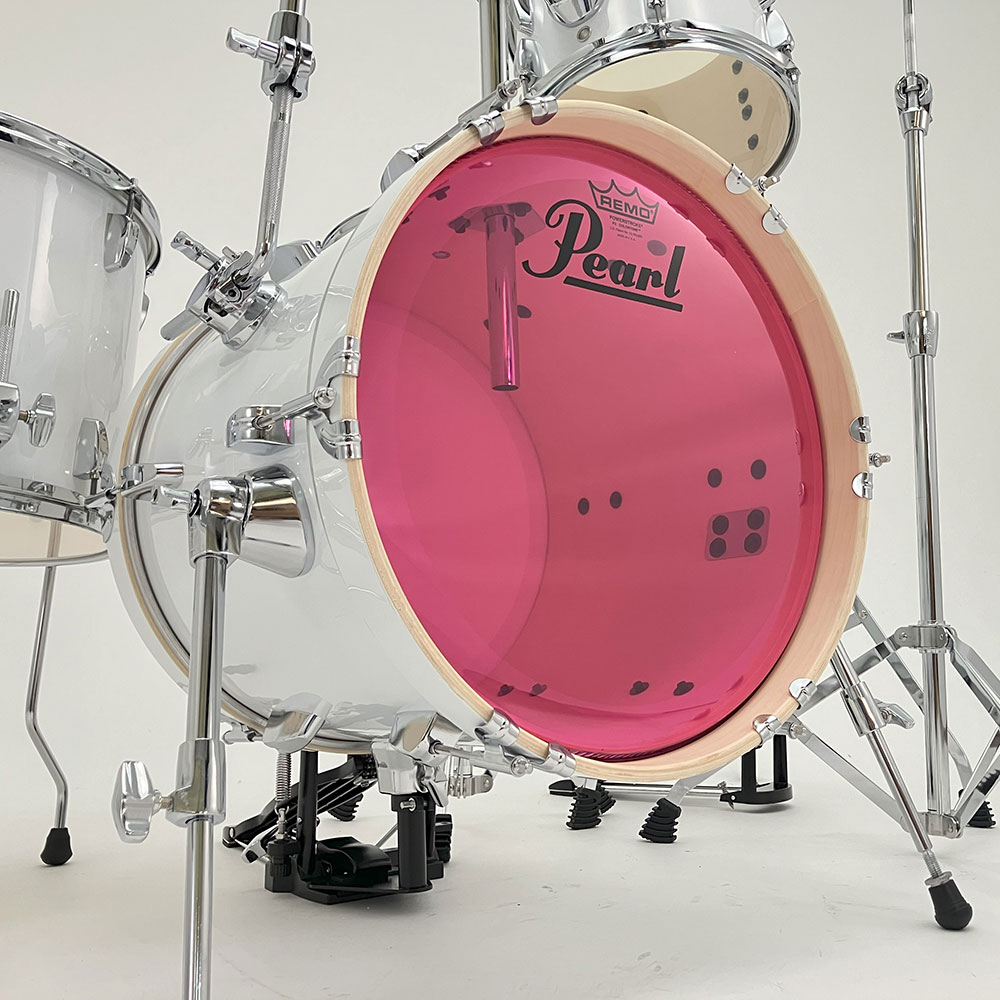 Pearl MIDTOWN MT564/C-D #33PK ドラムシェル＆ハードウェアキット ピュアホワイト/ピンク ドラムセット Remo Color Tone ヘッド採用