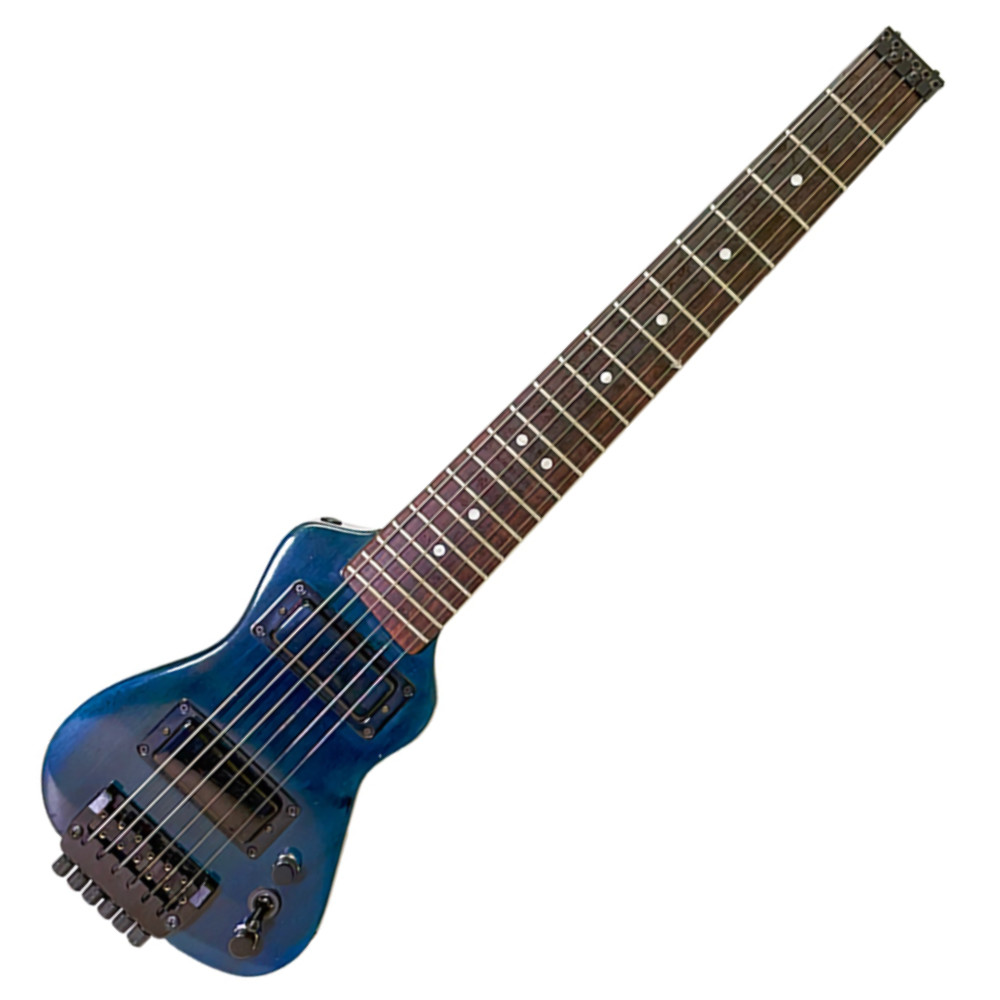 Lap Axe EX Black and Blue Rosewood Fretboard エレキギター トラベルギター