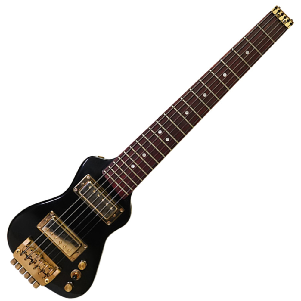 Lap Axe EXMH Black Semi Gloss Gold エレキギター トラベルギター