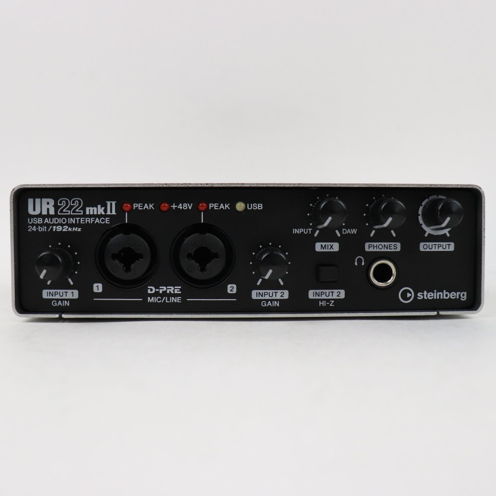 【中古】 オーディオインターフェイス Steinberg UR22mkII スタインバーグ USBオーディオインターフェース UR22 mk2 正面