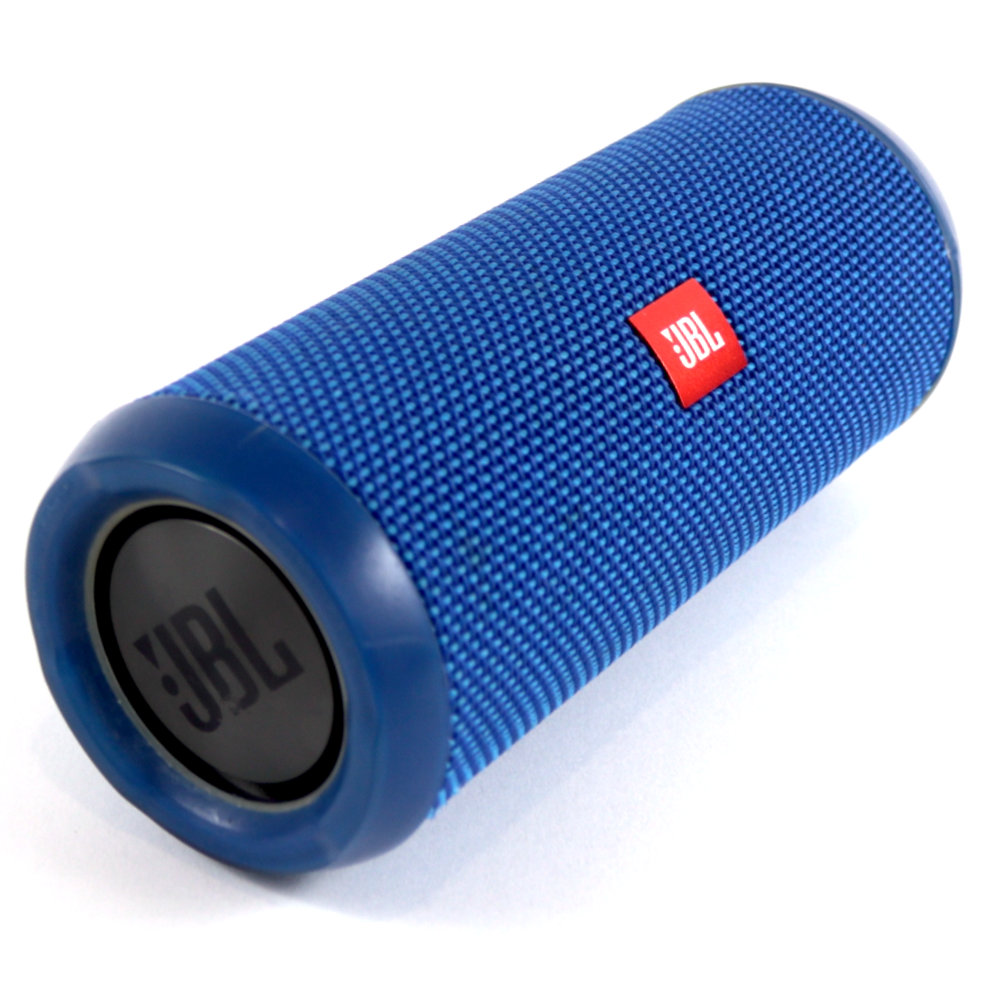 【中古】 オーディオスピーカー JBL FLIP3 Blue Bluetoothスピーカー ワイヤレススピーカー 防滴 左サイド