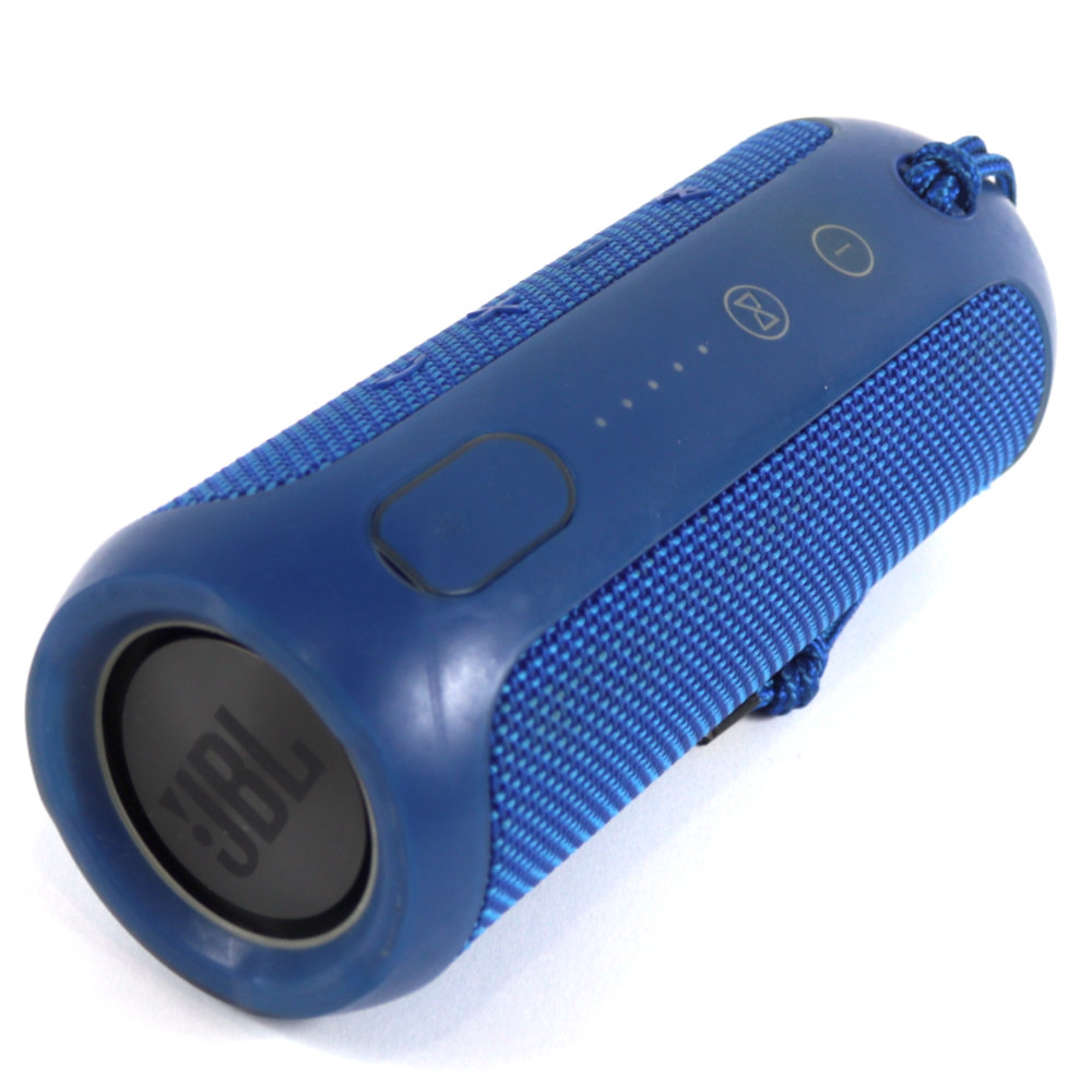 【中古】 オーディオスピーカー JBL FLIP3 Blue Bluetoothスピーカー ワイヤレススピーカー 防滴 右サイド