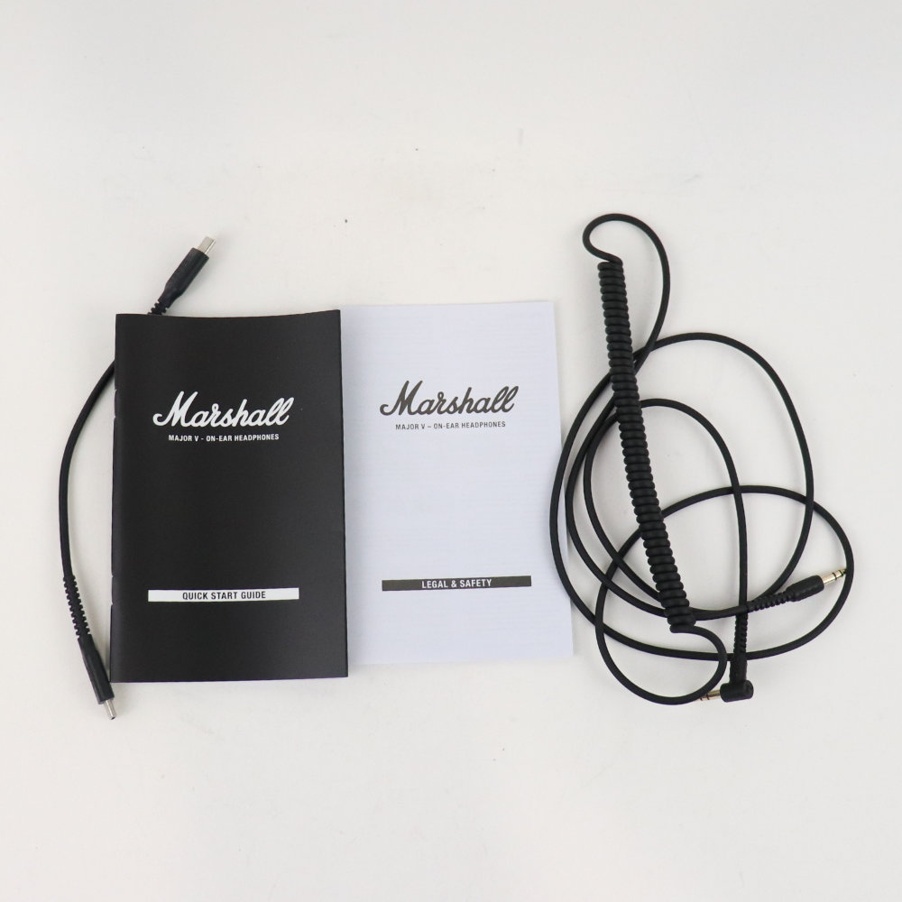 【中古】 MARSHALL マーシャル Major V Black Bluetooth 5.3 ワイヤレスヘッドホン 付属品