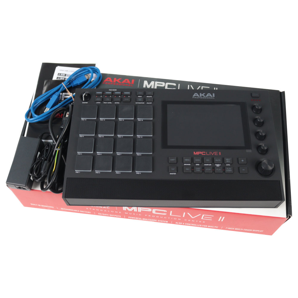 【中古】アカイ AKAI MPC LIVE II サンプラー モニタースピーカー内蔵スタンドアローンMPC