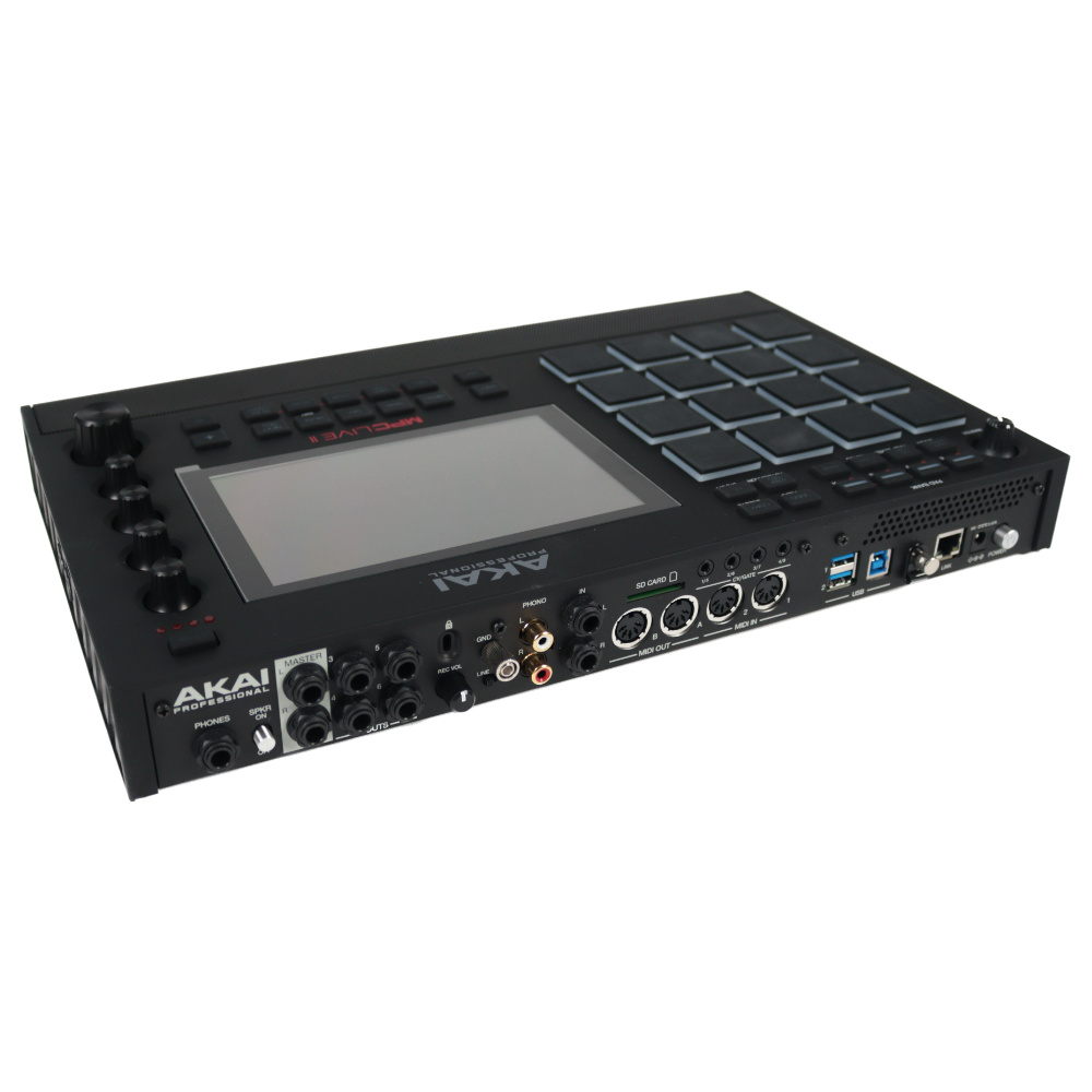 【中古】アカイ AKAI MPC LIVE II サンプラー モニタースピーカー内蔵スタンドアローンMPC 本体画像 斜め 1