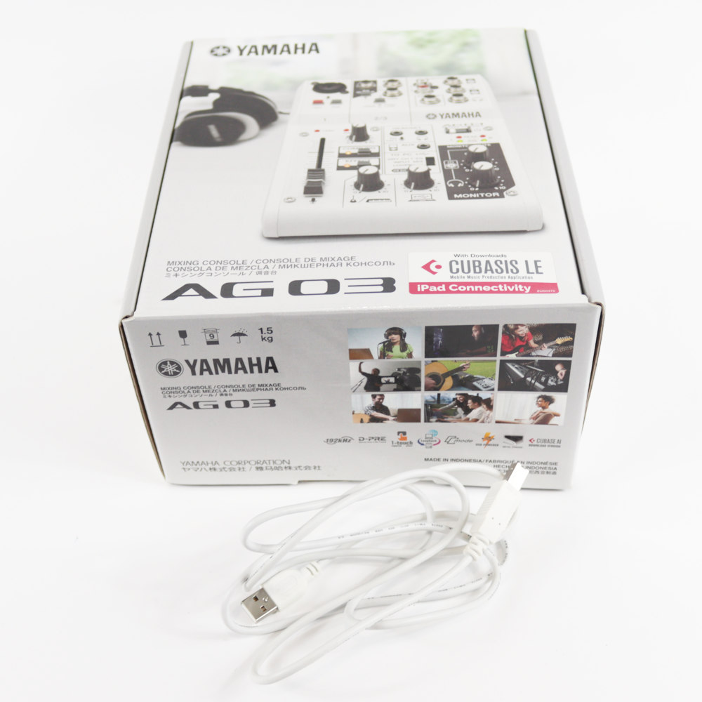 【中古】 ミキサー ヤマハ YAMAHA AG03 W ライブストリーミングミキサー ホワイト 付属品