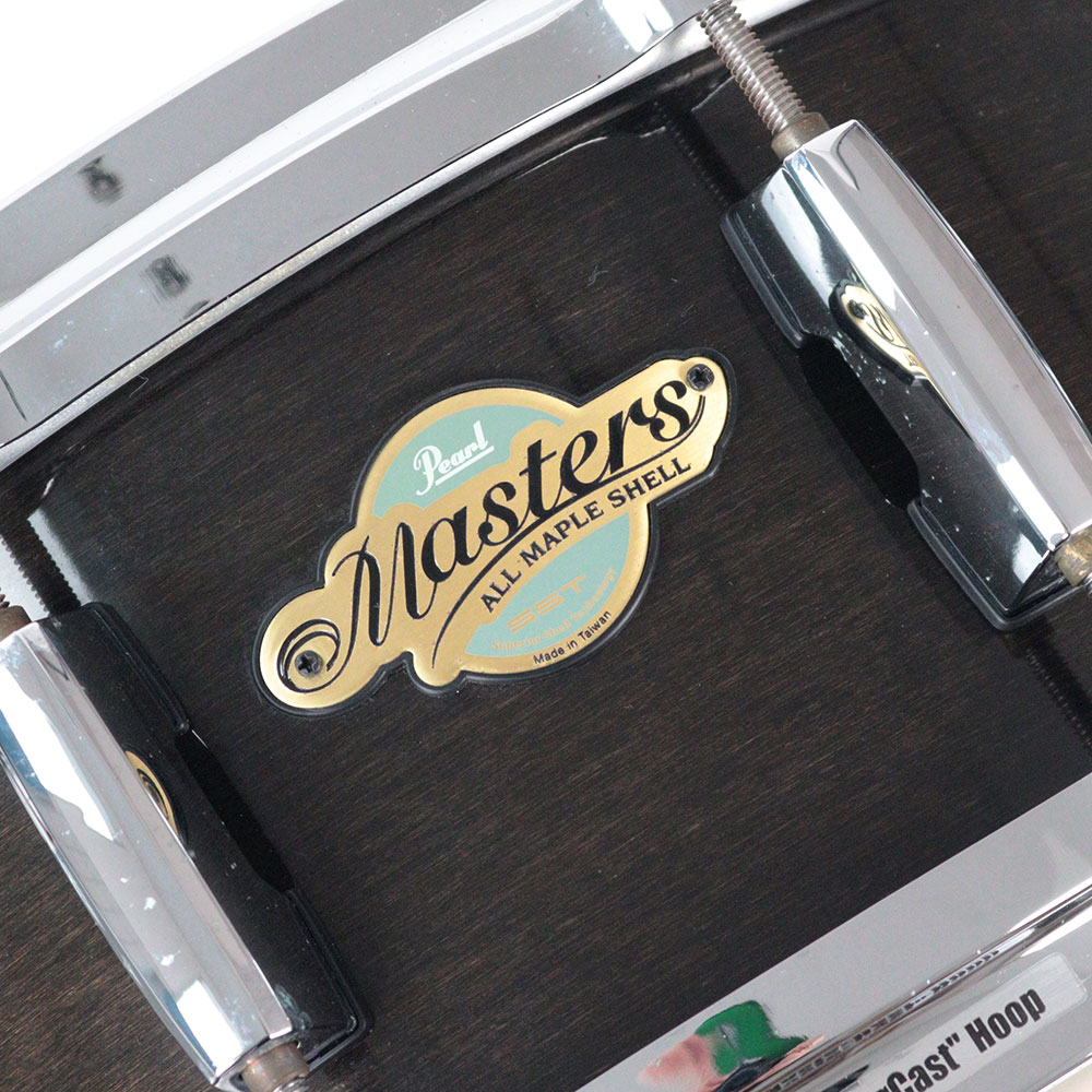 【中古】 PEARL パール MASTERS ALL MAPLE SHELL SST 14x5.5 スネアドラム エンブレム