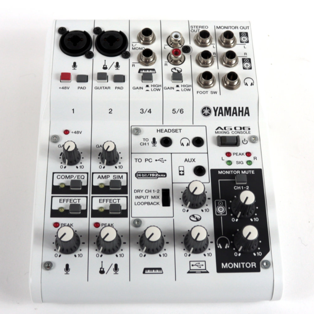 【中古】 ミキサー ヤマハ YAMAHA AG06 W ライブストリーミングミキサー ホワイト