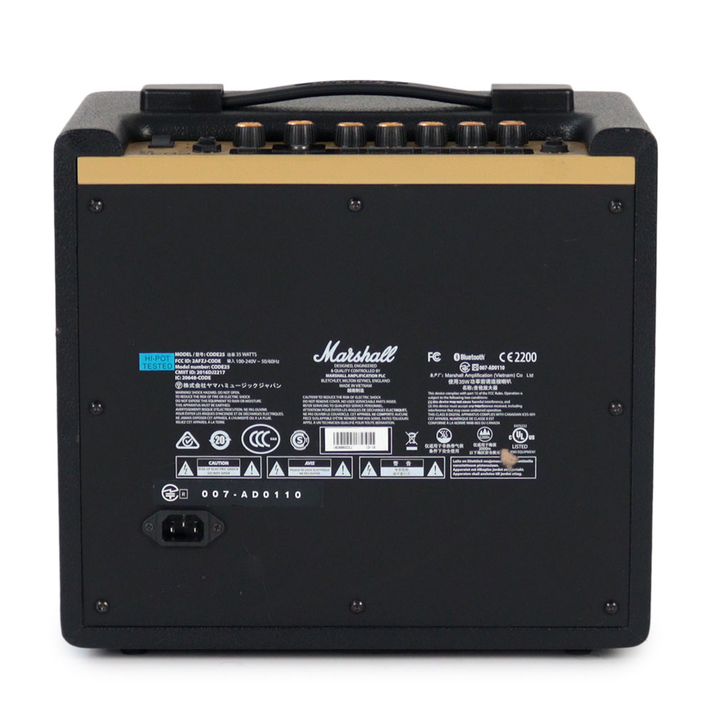 【中古】 マーシャル MARSHALL CODE25 フルモデリング 小型ギターアンプ コンボ 背面