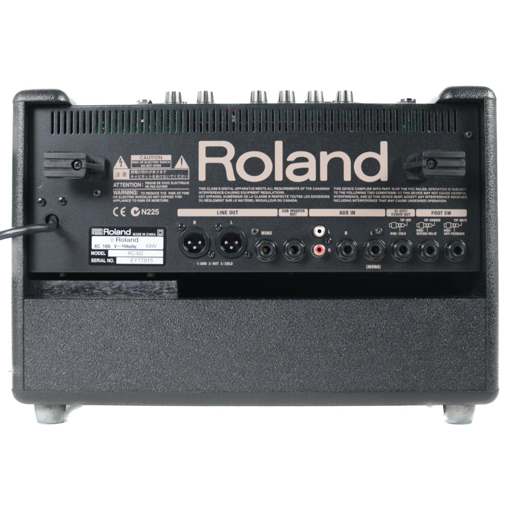 【中古】 アコギアンプ ローランド ROLAND AC-60 アコースティックギター用アンプ アコギアンプ バックパネル