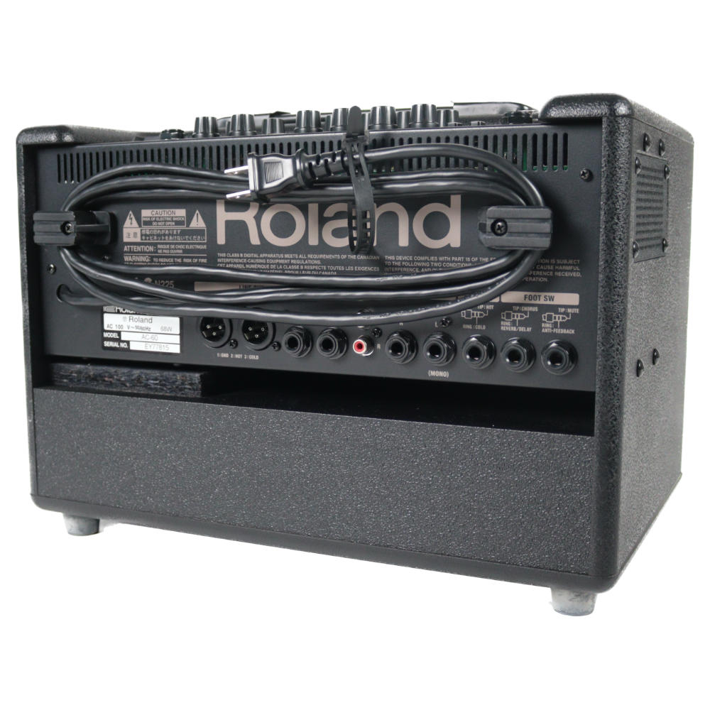 【中古】 アコギアンプ ローランド ROLAND AC-60 アコースティックギター用アンプ アコギアンプ 本体画像 斜め 