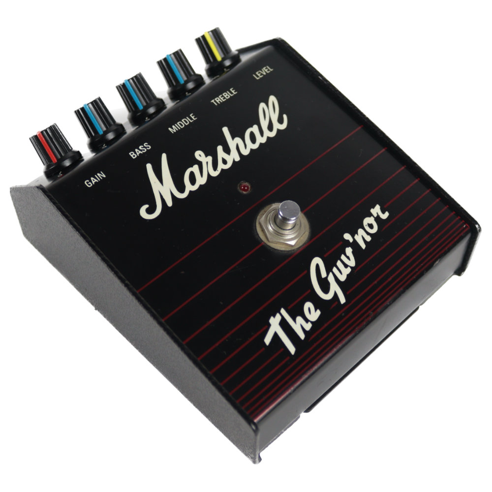 【中古】 オーバードライブ エフェクター MARSHALL マーシャル The Guv’nor FP-01 ギターエフェクター 本体画像 斜め 