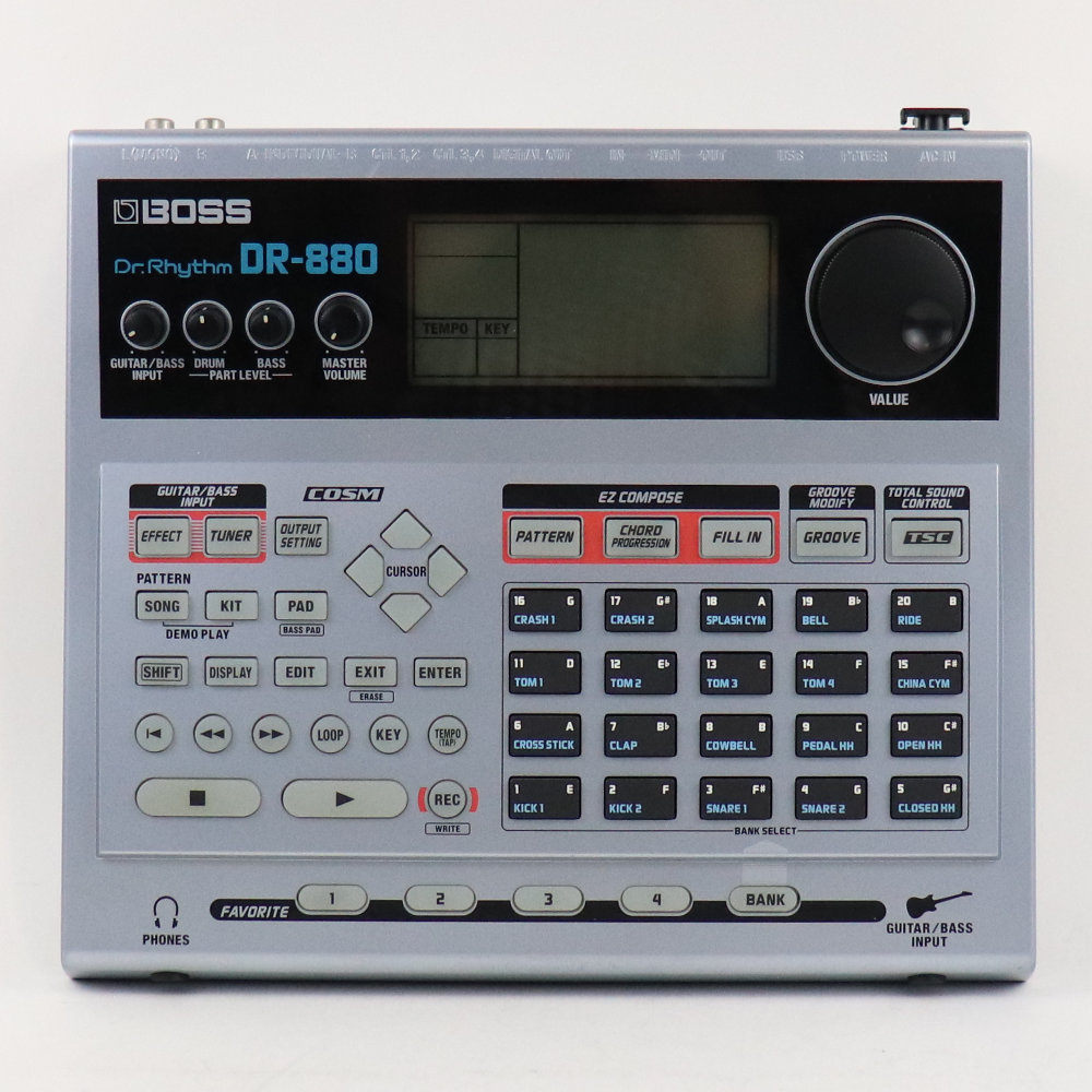 【中古】 リズムマシン BOSS DR-880 Dr.Rhythm ドクターリズム 正面