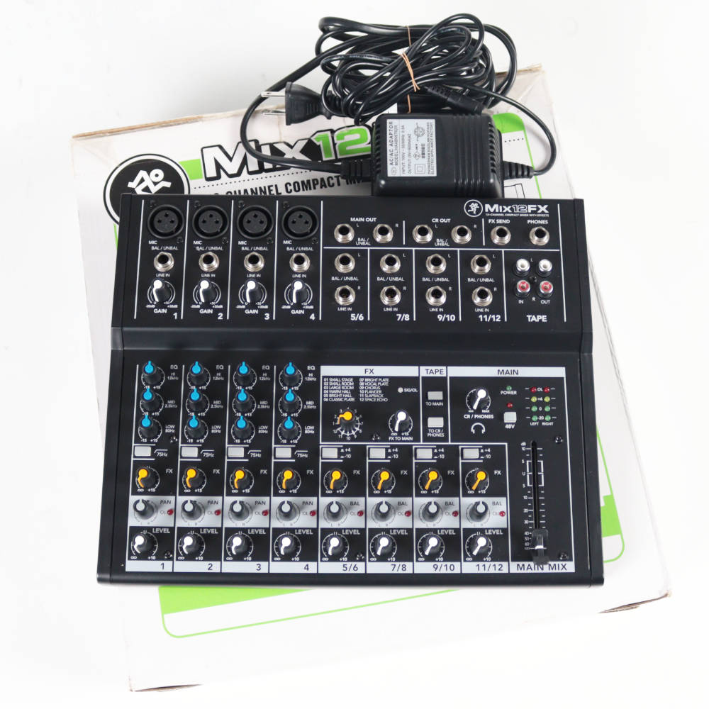 【中古】 MACKIE MIX12FX 12チャンネル エフェクト内蔵 コンパクト ミキサー