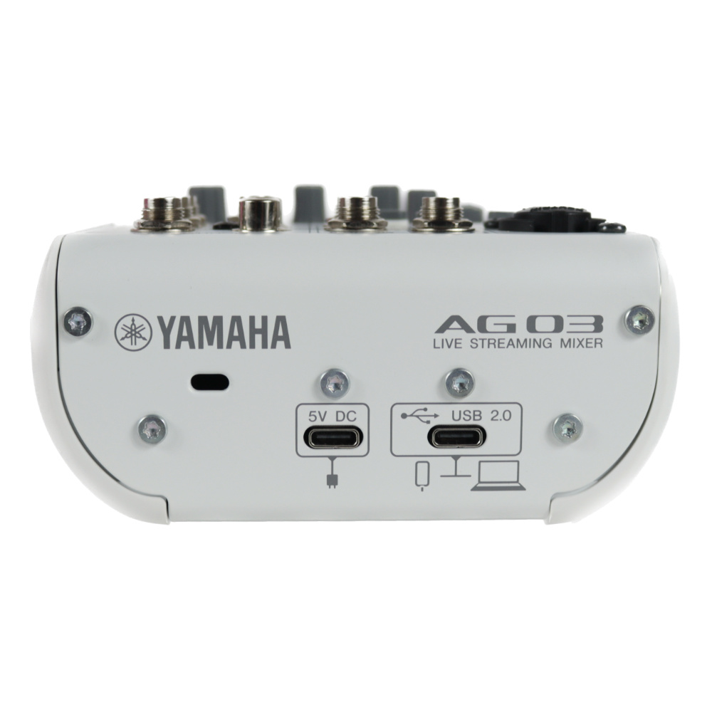 【中古】 ミキサー ヤマハ YAMAHA AG03 mk2 W ライブストリーミングミキサー ホワイト 背面