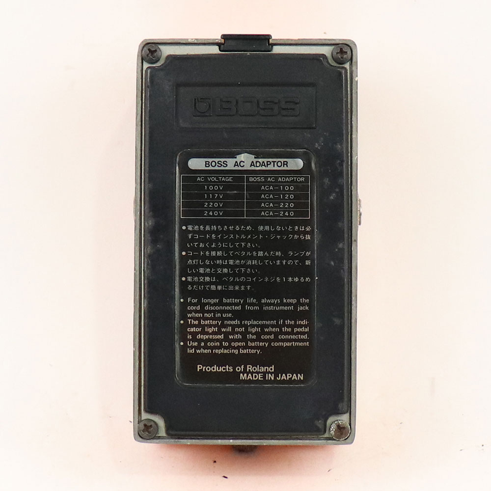 【中古】 ディストーション エフェクター BOSS DS-1 Distortion Made in Japan Silver Screw 銀ネジ ギターエフェクター 裏面