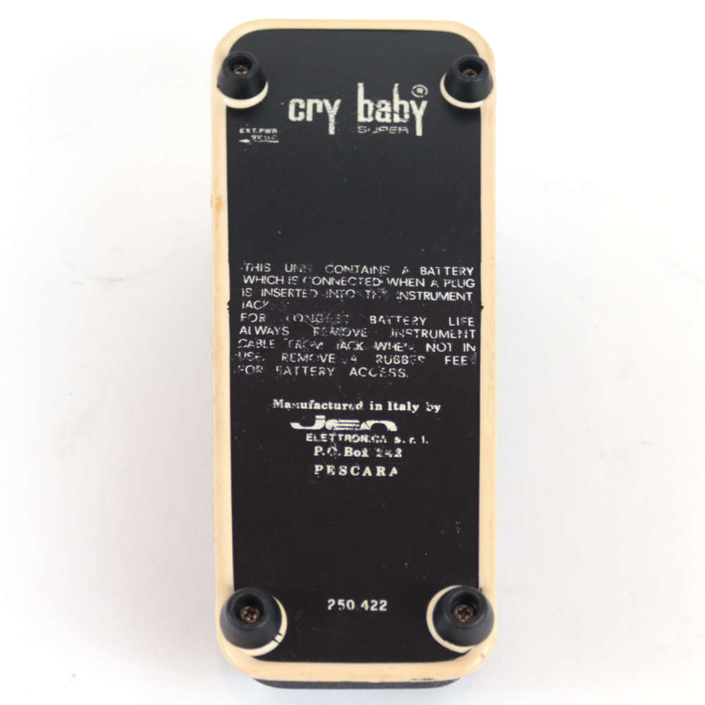 【中古】 ワウペダル エフェクター Jen Cry Baby Super 250.422 白Fasel ギターエフェクター 裏面