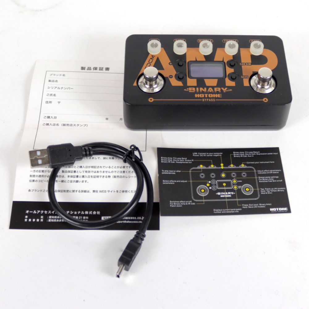 【中古】 HOTONE BINARY AMP アンプシミュレーター 本体、付属品