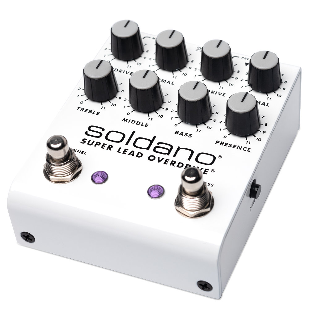 Soldano ソルダーノ SLO PLUS Pedal オーバードライブ ギターエフェクター 本体画像 斜め 2