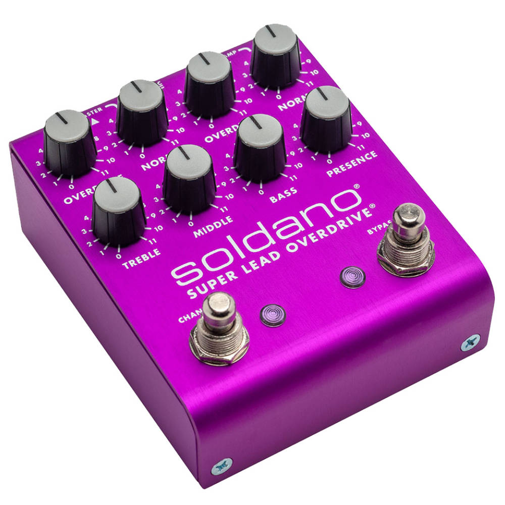 Soldano ソルダーノ SLO PLUS Pedal Purple オーバードライブ ギターエフェクター 本体画像 斜め 1