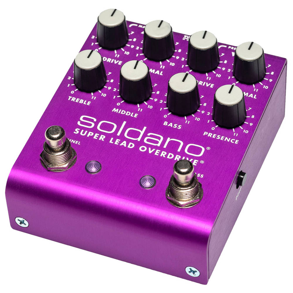 Soldano ソルダーノ SLO PLUS Pedal Purple オーバードライブ ギターエフェクター 本体画像 斜め 2