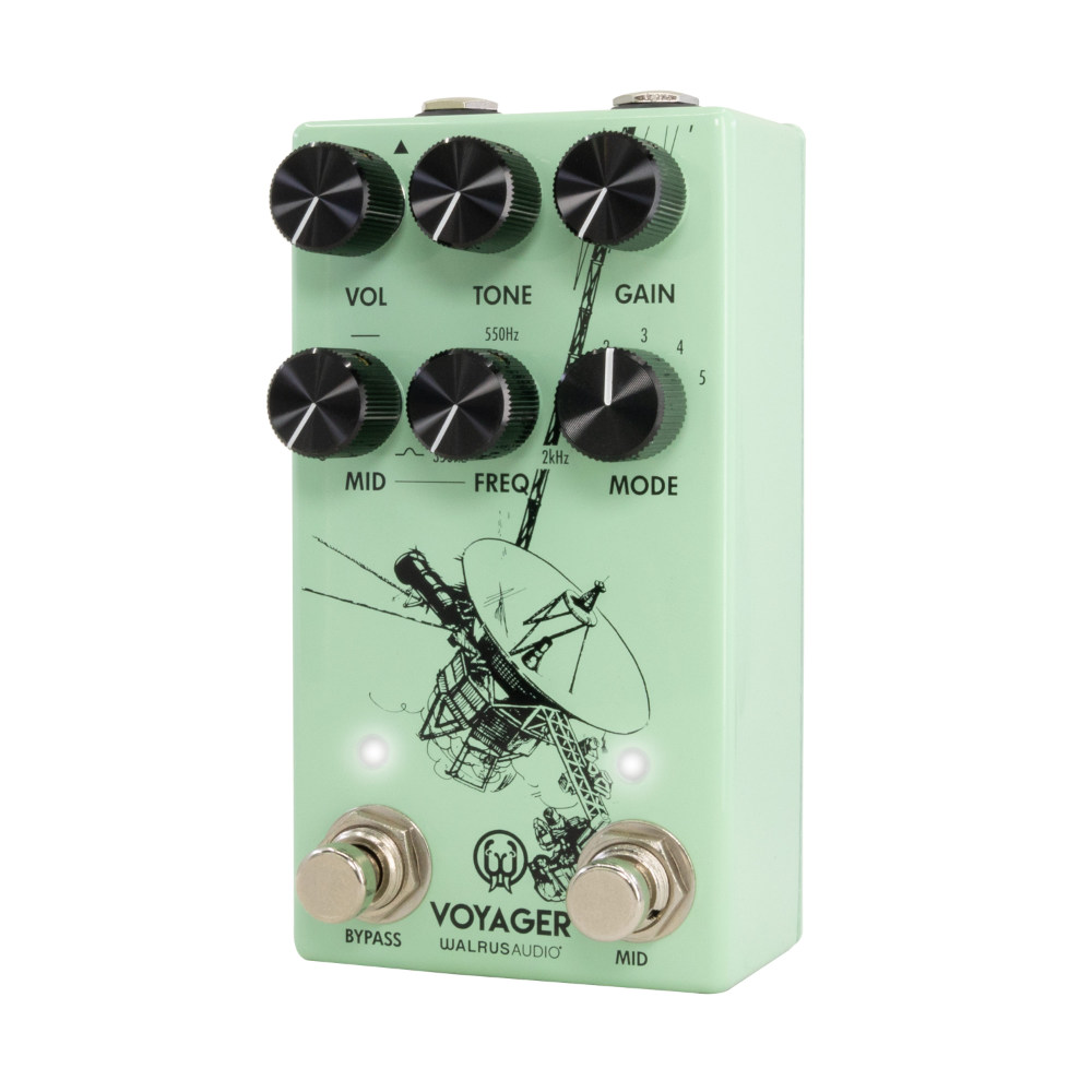 WALRUS AUDIO ウォルラスオーディオ WAL-VOY/MK2 #SG Voyager Preamp Overdrive MKII プリアンプ オーバードライブ ギターエフェクター 右斜めアングル画像