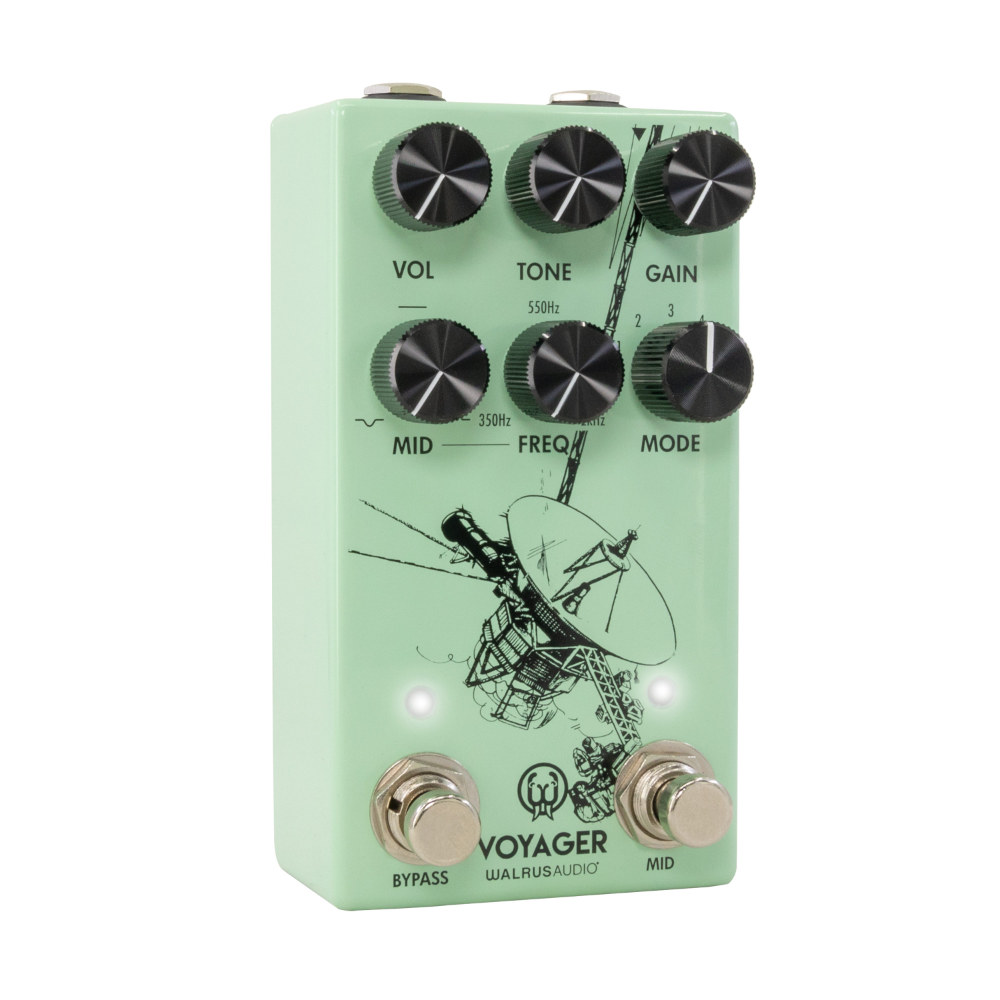 WALRUS AUDIO ウォルラスオーディオ WAL-VOY/MK2 #SG Voyager Preamp Overdrive MKII プリアンプ オーバードライブ ギターエフェクター 左斜めアングル画像