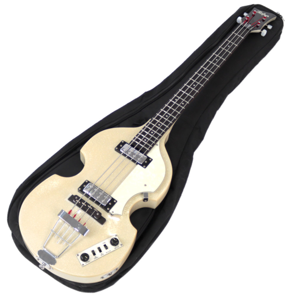 【中古】 ベース Hofner Ignition Bass Sparkle White B-BASS HI-SERIES ヘフナー バイオリンベース  イグニッション