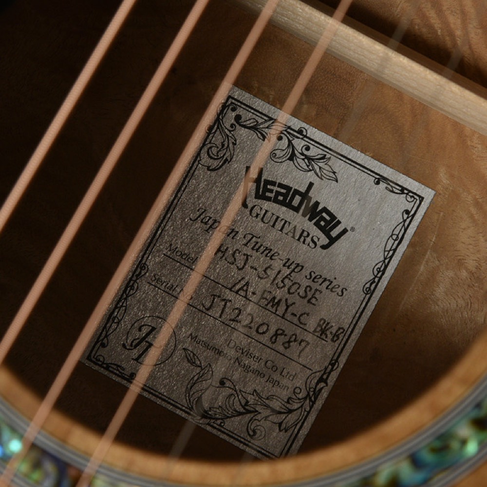 HEADWAY ヘッドウェイ Japan Tune-up Series HSJ-5150SE/A-FMY-C BK-B エレクトリックアコースティックギター エレアコ ラベル