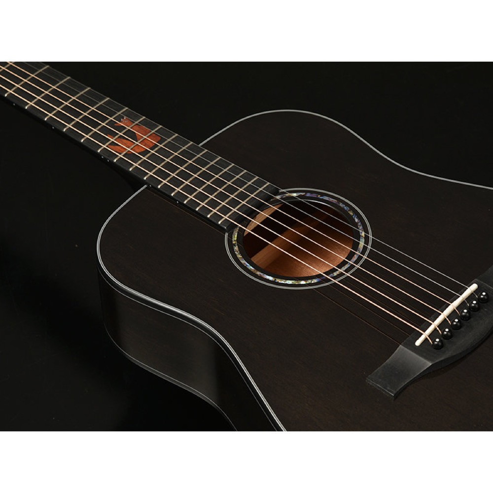 HEADWAY ヘッドウェイ Japan Tune-up Series HM-OSAMURAISAN T-BLK アコースティックギター アコギ サウンドホール、ロゼッタ