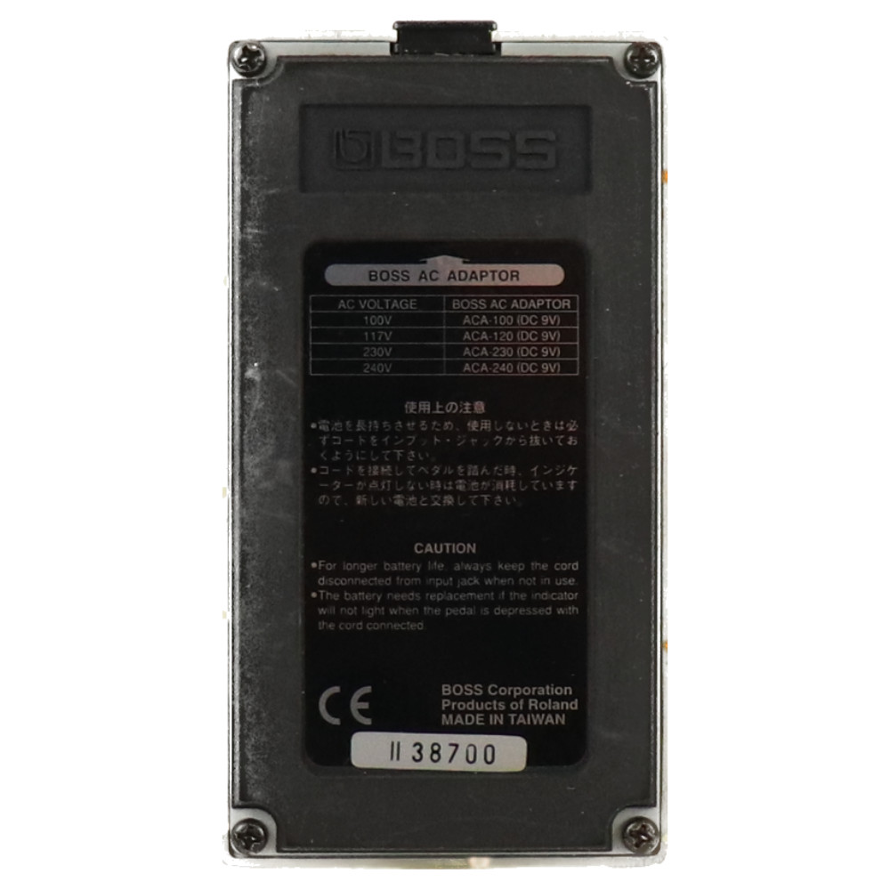 【中古】 スーパーオーバードライブ エフェクター BOSS SD-1 Super Over Drive ギターエフェクター 本体画像 裏