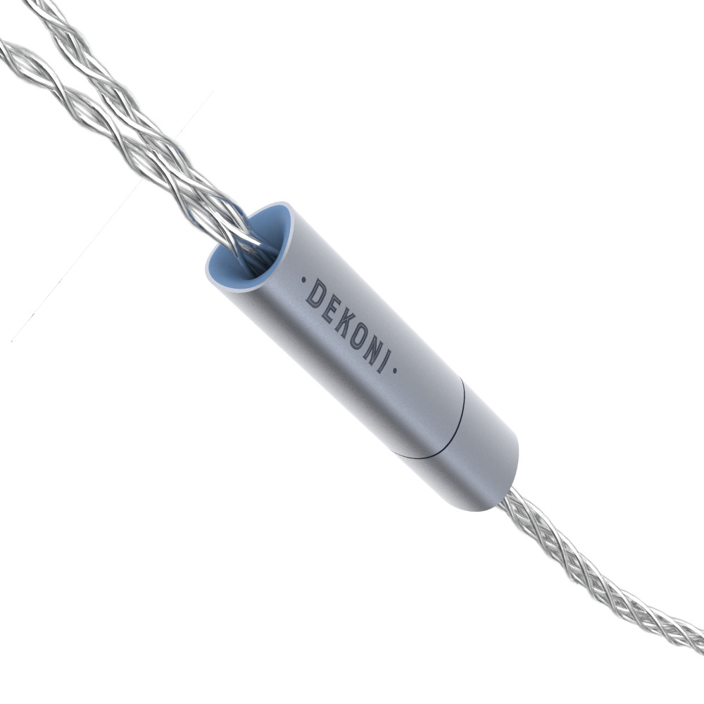 DEKONI AUDIO デコニオーディオ Ensemble Cables Y-Split HD600 シルバー CBZ-Y-TW-600 モジュラーヘッドフォンケーブル ツイストロック