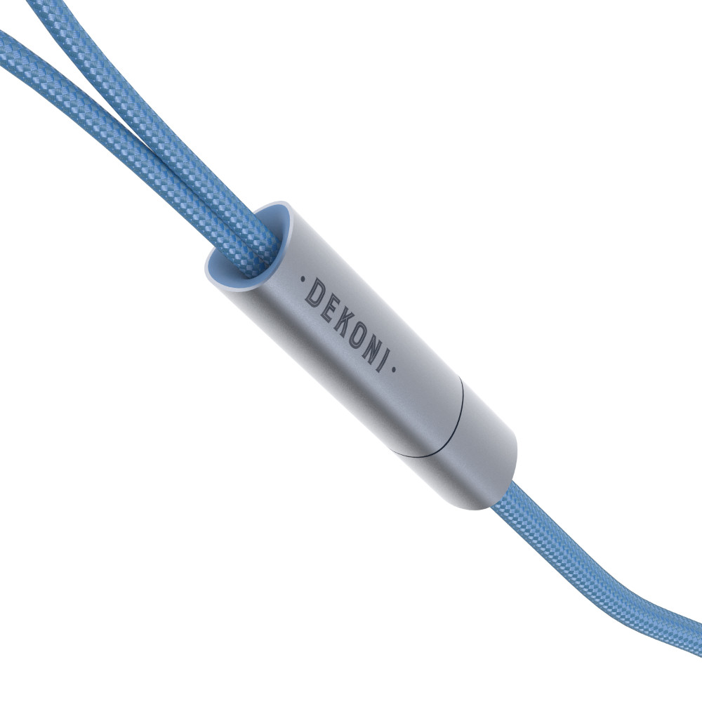 DEKONI AUDIO デコニオーディオ Ensemble Cables HP-Split 4.4mm-52” ブルー CBZ-HP-52-CL-4.4 モジュラーヘッドフォンケーブル ツイストロック