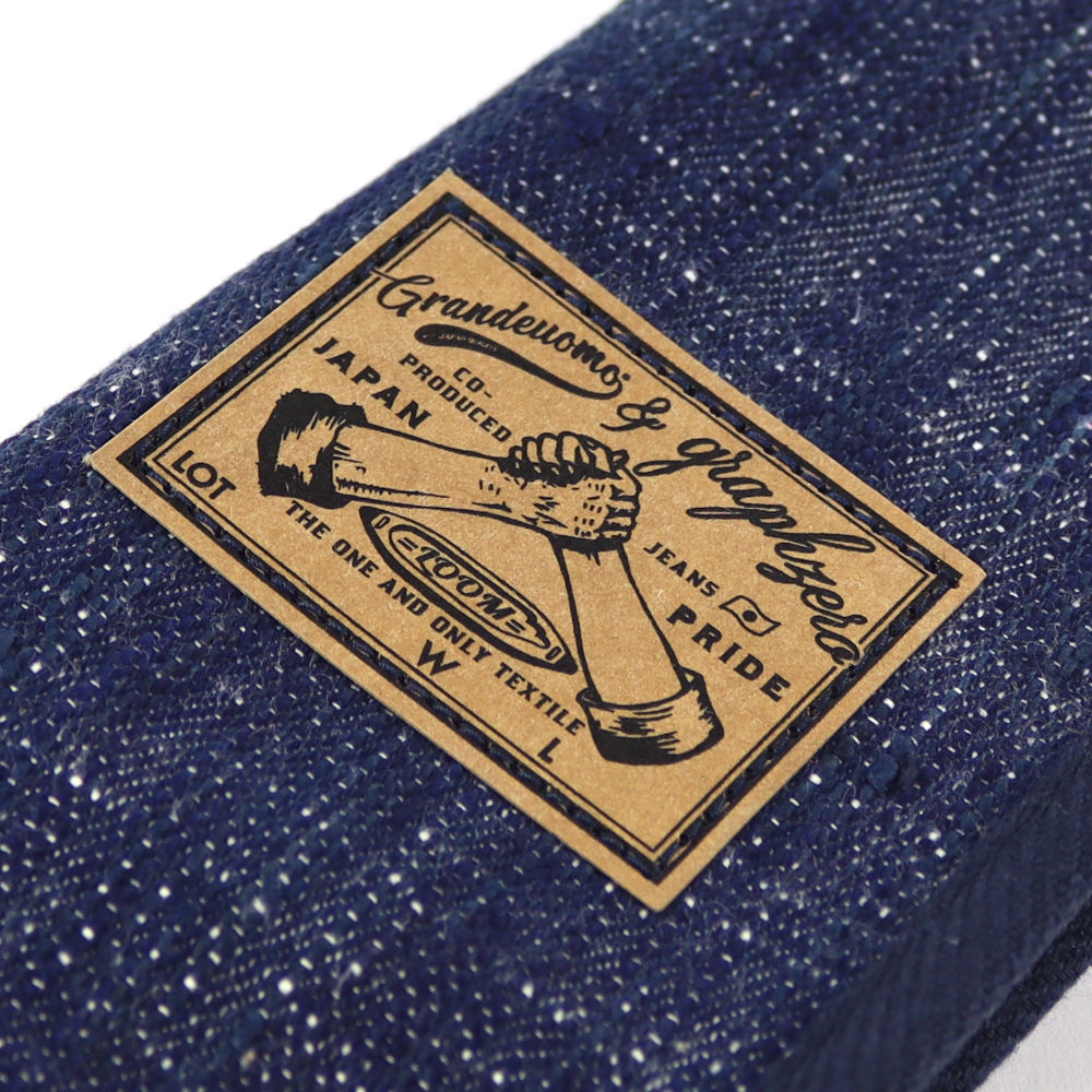 スティックケース Grande uomo グランデウオモ 枷染メ(かせぞめ) デニム ドラム スティックバック パッチ