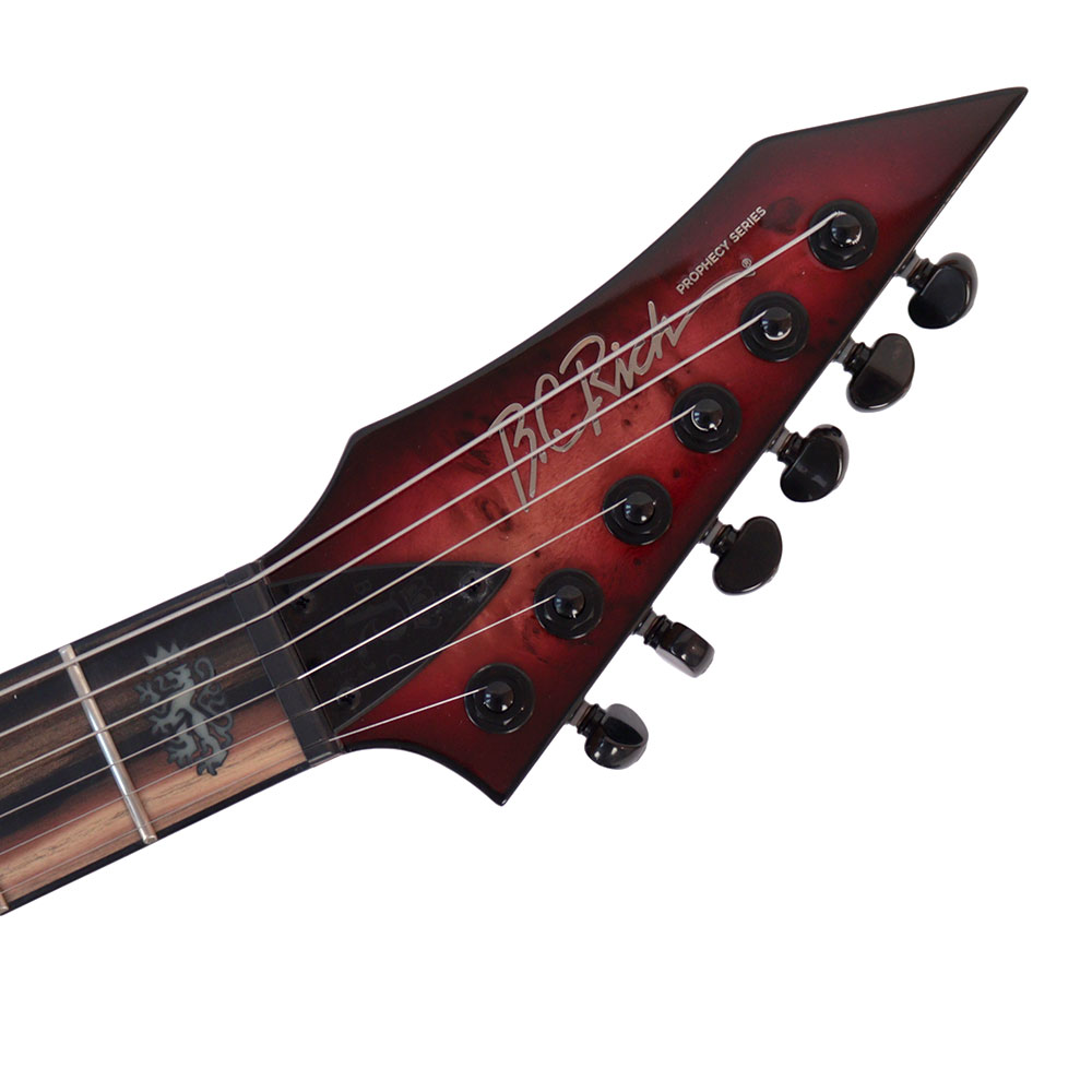 【訳あり】 B.C.Rich SHREDZILLA PROPHECY ARCHTOP WITH EVERTUNE LAVA Burst Black Line Inlays エレキギター アウトレット ヘッド